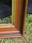 Antique Victorian Deep Well Dark Wood Gold Trim Picture Frame holds 14" x 17" #2 — photo 7