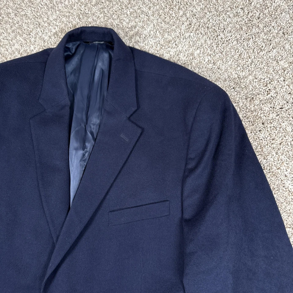 Jos A Bank Jacket Mens 48R Navy Wool Cashmere Blazer Sport Coat 2 Button Lined - Image 4 of 4
