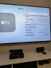 Apple TV HD A1625 4th Generation 32GB, Wi-Fi, Black with Remote Power hdmiCable