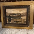 Great Mid- Century Oil On Canvas Train And Native American  By Rc Stanley — photo 5