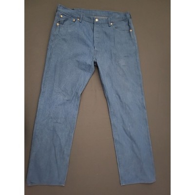 Levi's 501 Mens Original Straight Leg Blue Denim Jeans Button Fly Size 38