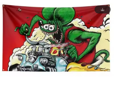 NEW! RAT FINK Tapestry 3x5Ft RAT FINK Flag RAT FINK Banner RAT FINK Hot Rod