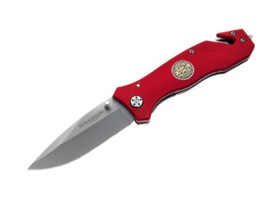 Boker Magnum Rescue Red Pocket Folding Knife Tanto Blade Aluminium 8.62 Flipper