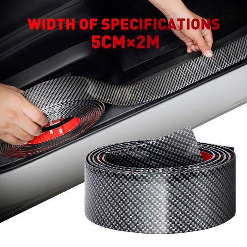 5cm*2M Carbon Fiber Car Sill Scuff Cover Door Body Anti Scratch Strip Protector