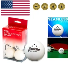 Ping Pong Balls - 3 Star Official Size + Weight White 40mm Table Tennis Balls...