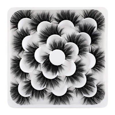 6D Mink Lashes Eyelashes Volume Dramatic Wispy Lashes Mink zanlufly 22MM Long