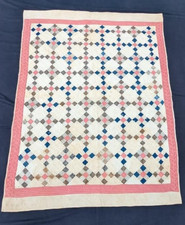 Vintage Beautiful Quilt Different Pieces Hand Woven size 52x39 inches