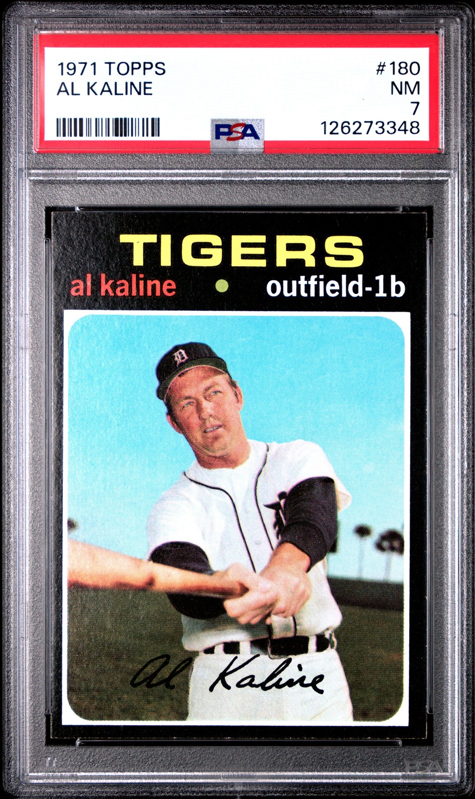1971 TOPPS #180 AL KALINE PSA 7