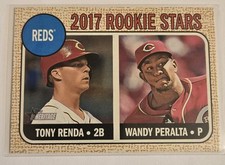 2017 Topps Heritage #69 Tony Renda / Wandy Peralta RS, RC Cincinnati Reds M2