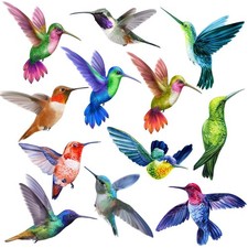 12 Pcs Car Magnets Hummingbird Butterfly Magnets for Refrigerator Fridge Summ...