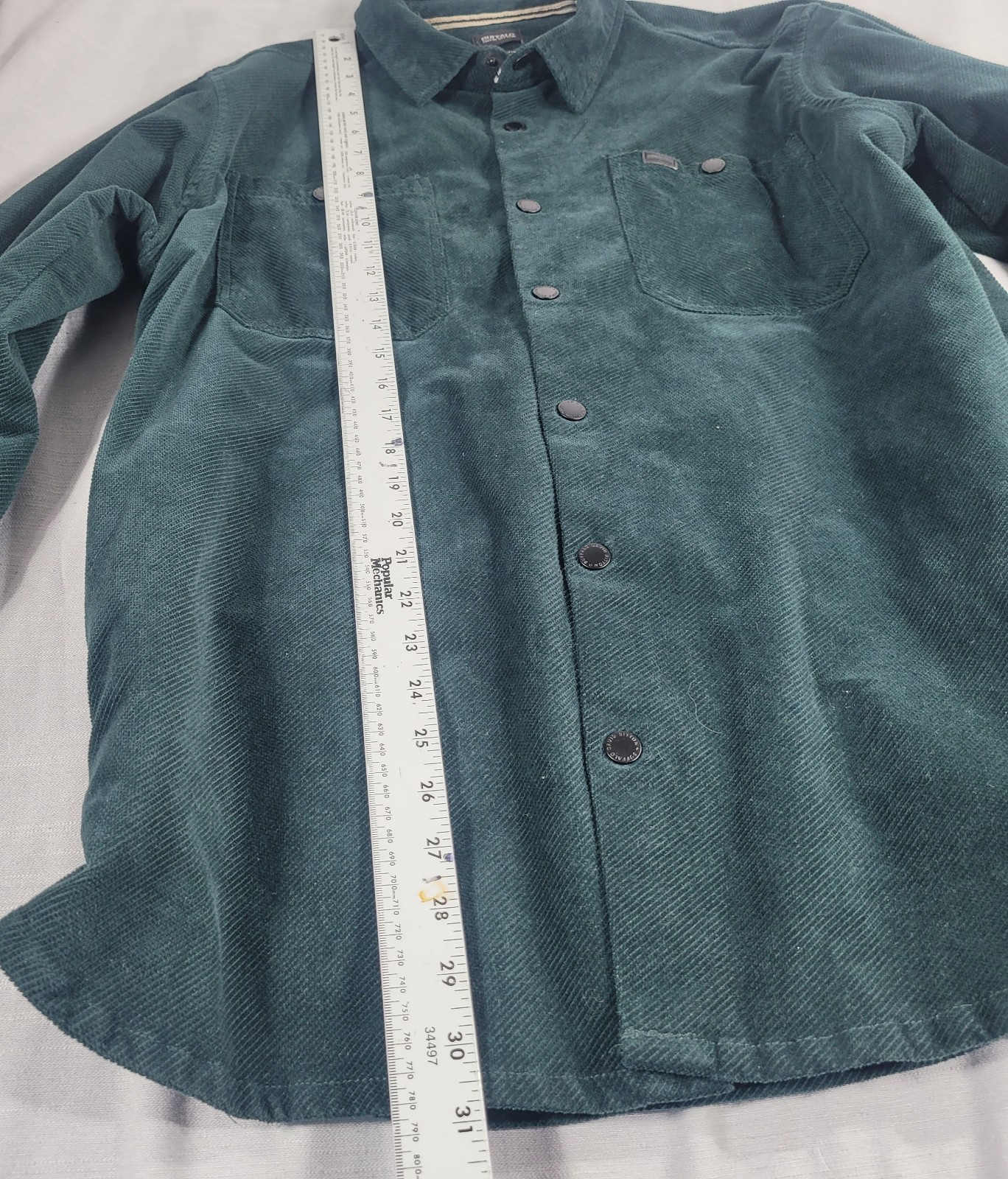 Buffalo David Bitton Snap Button Men Large Green … - image 9