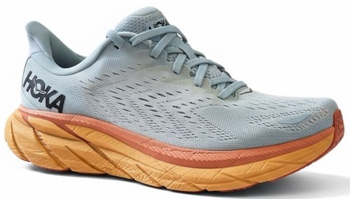 HOKA ONE ONE CLIFTON L SUEDE CLOUD BLUE ICE FLOW RUNNING SHOES Sz