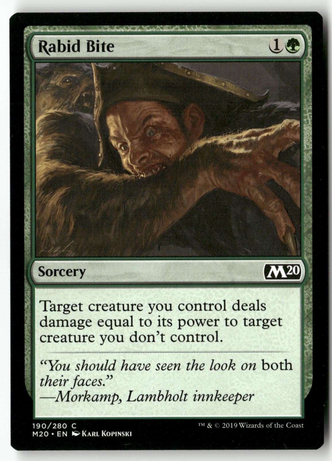 Rabid Bite 190 Magic: The Gathering Core Set 2020 2019