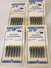 NEW Archery Bullet Points 145 Grain 4 Packs (24 Total) Screw In Field Points