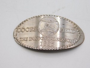 VINTAGE TOKEN~COORS FIELD, INAUGURAL SEASON, 1995~BASEBALL~1.75" LONG