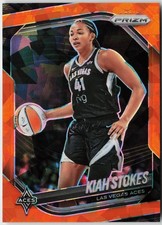 2025 Panini WNBA Prizm Kiah Stokes #58 Orange Ice Las Vegas Aces