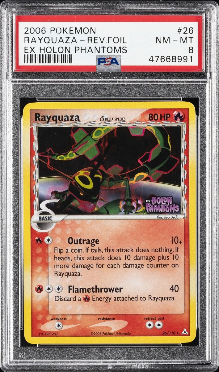 Rayquaza Pokémon TCG EX Holon Phantoms Rare Individual Collectible