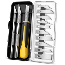 16 Pcs Exacto Knife Set, 3 Craft Knife and 13 SK5 Steel Blades, Precision Hobby