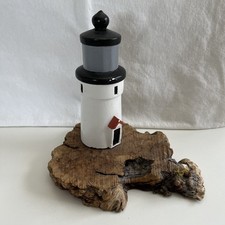 Wooden Lighthouse Sculpture Figurine on Drift...