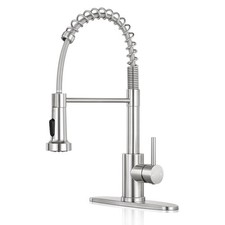Kitchen Faucet with Pull Down Sprayer,Commercial Single Handle Stainless Stee...