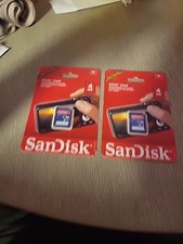 Lot Of 2 SanDisk 4 GB SDHC Card Class 4 - SD Memory Card 4 GB, NEW