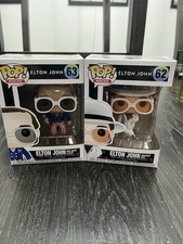 Funko Pop! Rocks Elton John Vinyl Figures #62 & #63 Greatest Hits Lot