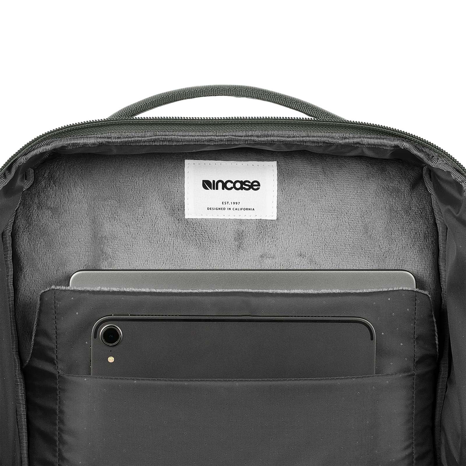 Sac à dos Incase 16 pouces en tissu recyclé noir à compartiments