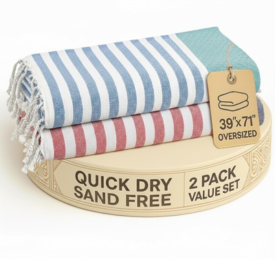 #ad Beach Towels for Women 2 Pack Large Beach Towels Oversized Pre Washed San... $22.82