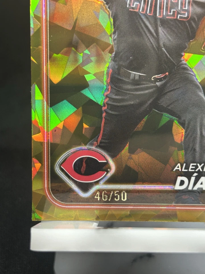 2024 Topps Chrome Sapphire Gold /50 Alexis Diaz #297 Cincinnati Reds - Image 2 of 4