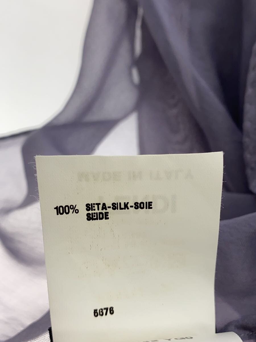 FENDI Short Sleeve Ruffle Blouse Size 38 Silk Purple thumbnail 5