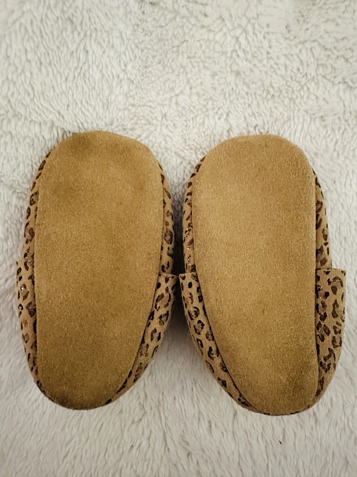 Bird Rock Bebé Cuero Tono Dorado Leopardo Bebé Talla 6.5 Foto 4 de 4