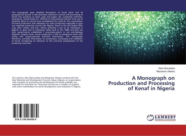 A Monograph On Production And Processing Of Kenaf In Nigeria Kike Oloruntoba-image