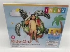 New Intex Inflatable Ride-On Sea Turtle Swim Water Pool Float 75x67in FreeS&H