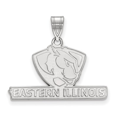 14k Weißgold LogoArt Eastern Illinois University Medium Anhänger