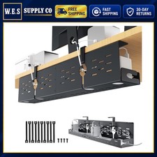 Under Desk Cable Management Tray 32 Inch Black