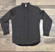 Gianni Versace 46 (small) Men’s Striped Vintage Button Dress Shirt 