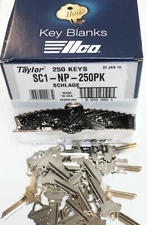 250 Schlage Key Blanks ILCO Nickel Plated