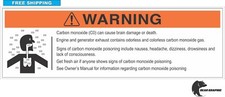 Carbon Monoxide Warning Decal Label Sticker Safety Marine Boat Free Shipping