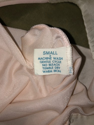 Vintage Lorraine Nightgown Pink Sleeveless Lingerie Embroidered Flowers Small - Picture 6 of 6