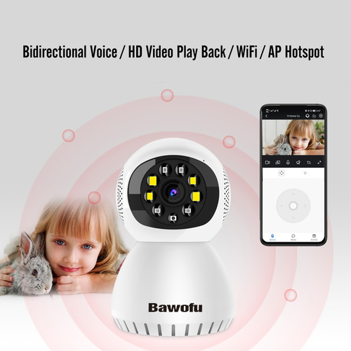 Home Security Camera, Tuya 2MP Indoor Pan-Tilt Smart Camera for Baby & Pet with - Picture 5 of 12