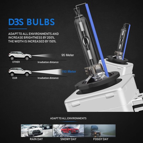 2x NUEVO FABRICANTE DE EQUIPOS ORIGINALES D3S D3R 6000K 42403 42302 66340 66340HBI FAROS OCULTOS XENÓN JUEGO DE BOMBILLAS - Imagen 9 de 13