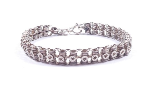 Antikes viktorianisches Sternarmband 925 Sterlingsilber 6,8 g