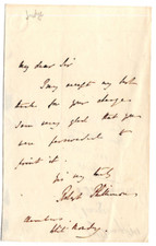 Robert Phillimore (1810-1885) Signed Letter / Autographed British Judge
