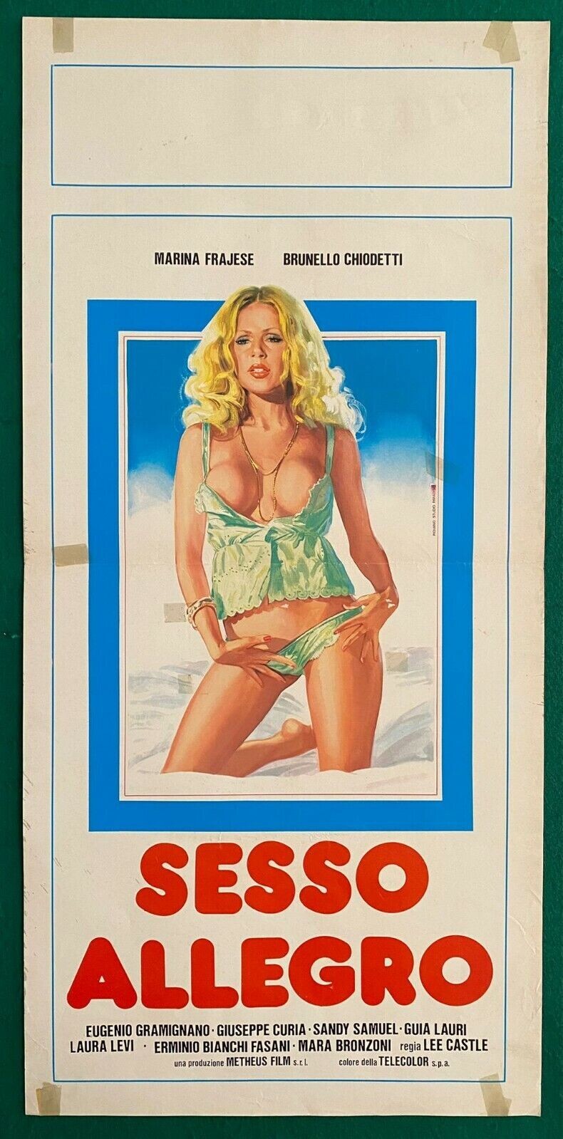 Locandina originale film Sesso allegro (1981) - Regia di Mario Siciliano