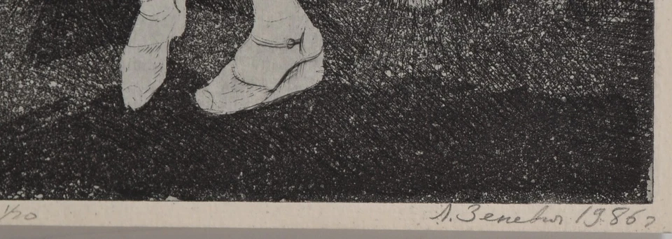 Zenovich / Radierung /handsigniert / 1986 /nur 10 Exemplare - Bild 3 von 4