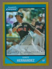 GORKYS HERNANDEZ 2007 Bowman Chrome Draft FG Prospect GOLD REFRACTOR #/50 Tigers