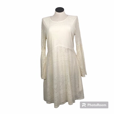 lauren linen dress White Linen Woven Collared Long Sleeve Dress