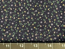 Tina Scrap 9 x21 Roses Buds Vine Leaf Tiny Flower Floral Calico Cotton Fabric