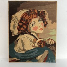 Pannello mezzo punto ricamo vintage ricamato Tela Punto croce Arazzo Francese