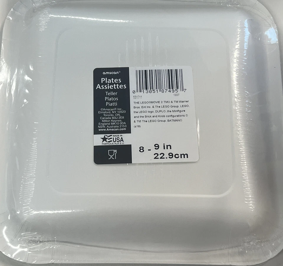 Lego Película 2 Placas 9in 8 Unidades Foto 2 de 2